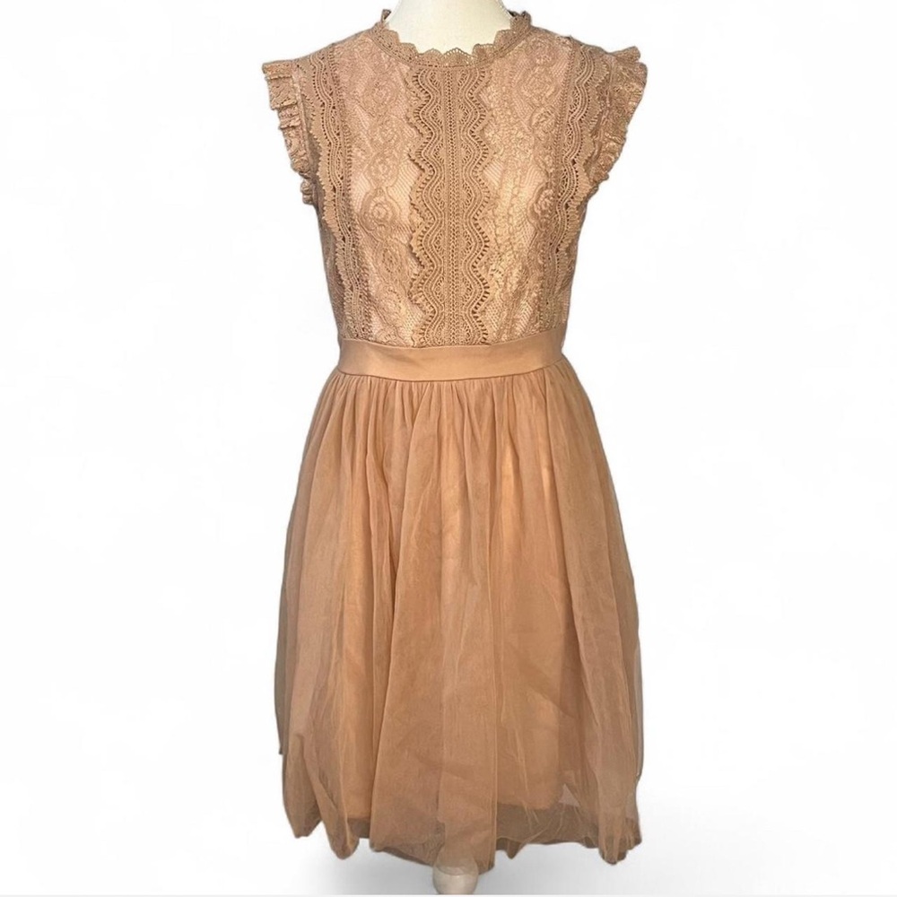 Simplee Lace boho lace tulle Dress‎ size Large